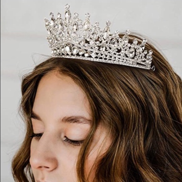 Diamond rhinestone wedding bridal tiara crown main image 4